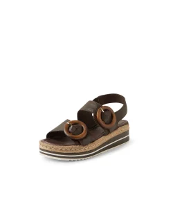 Ambian Wooden Buckle Platform Sandals