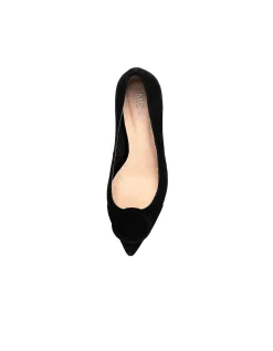 Ameerie Suede Buckle Block Heel Pumps