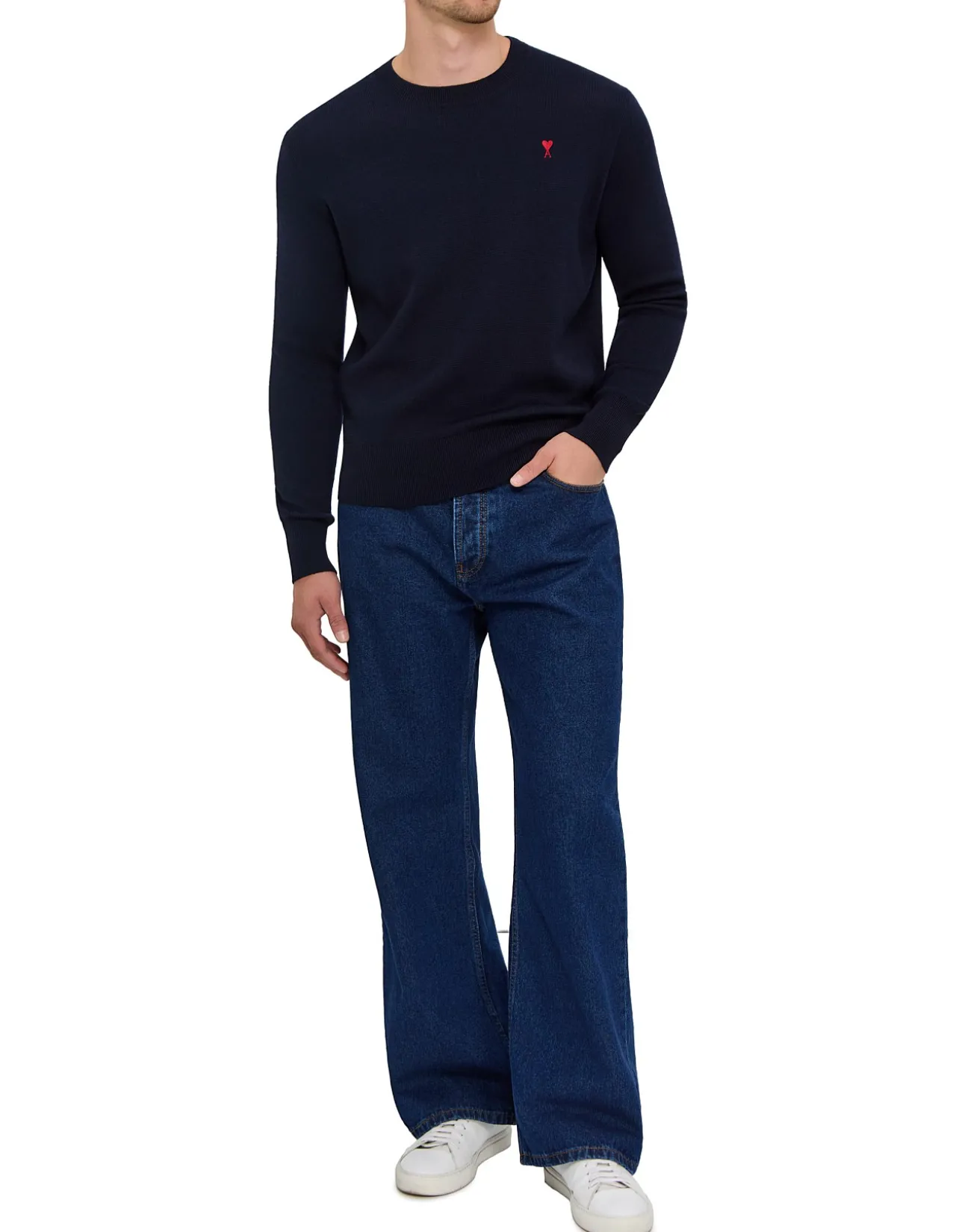 Ami De Coeur Merino Wool Crew Neck Sweater