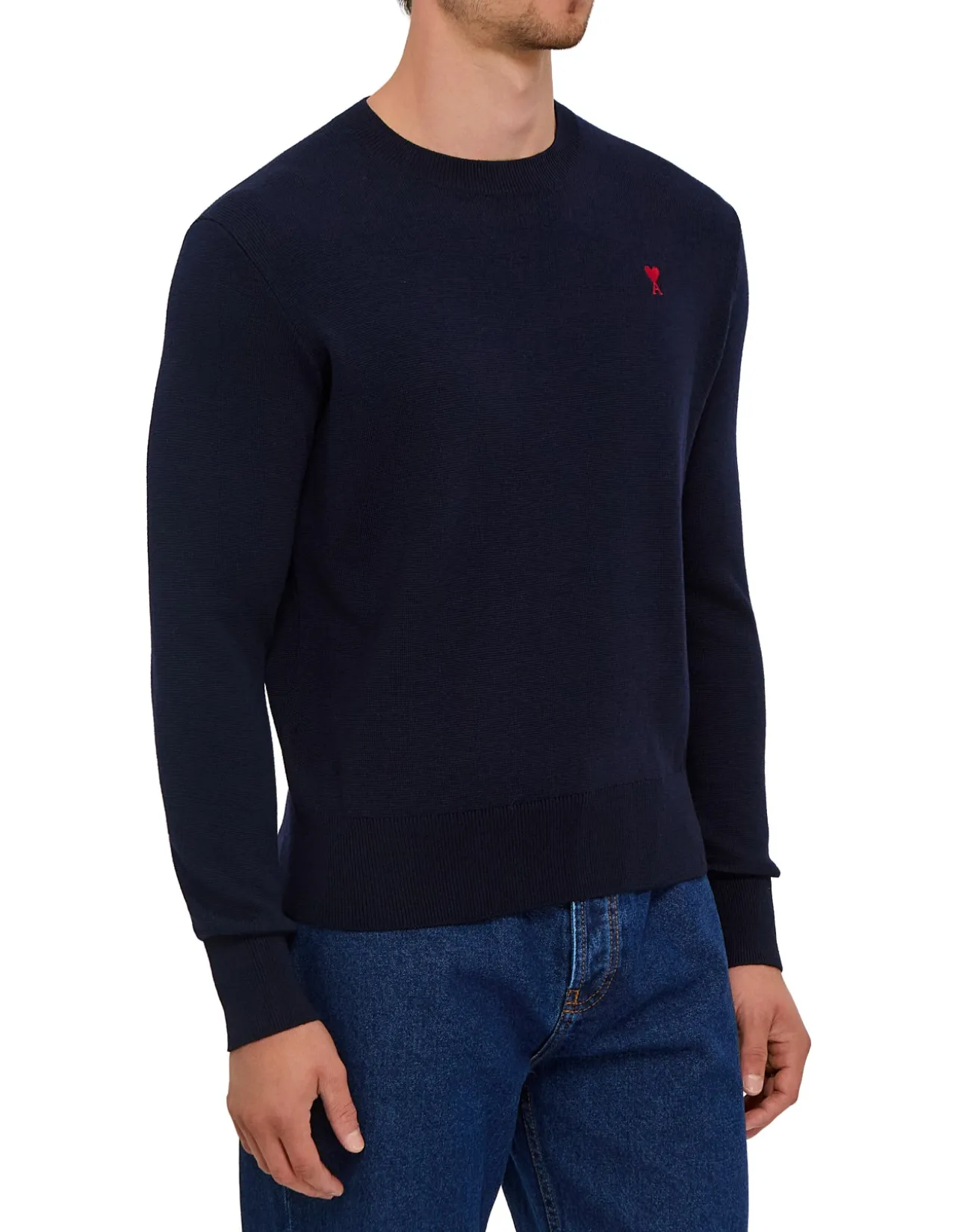 Ami De Coeur Merino Wool Crew Neck Sweater