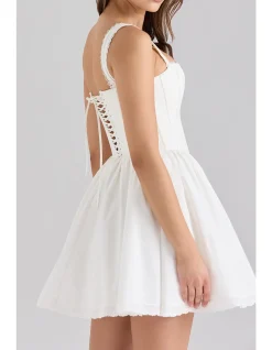 AMI COTTON CORSET MINI DRESS