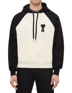 Ami De Coeur Knitted Patch Boxy Fleece Hoodie
