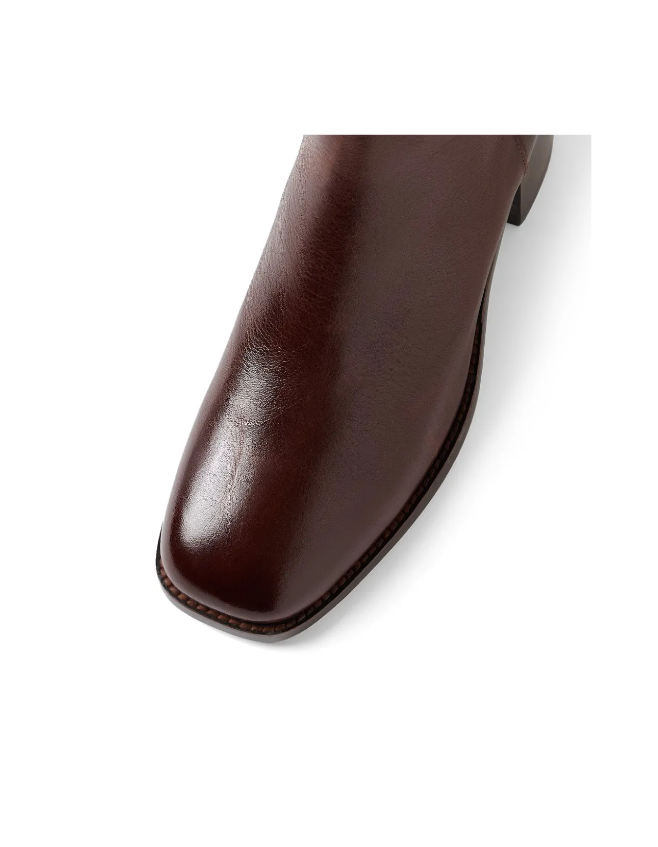 AMIES DF CHOC DK BROWN HEEL LEATHER