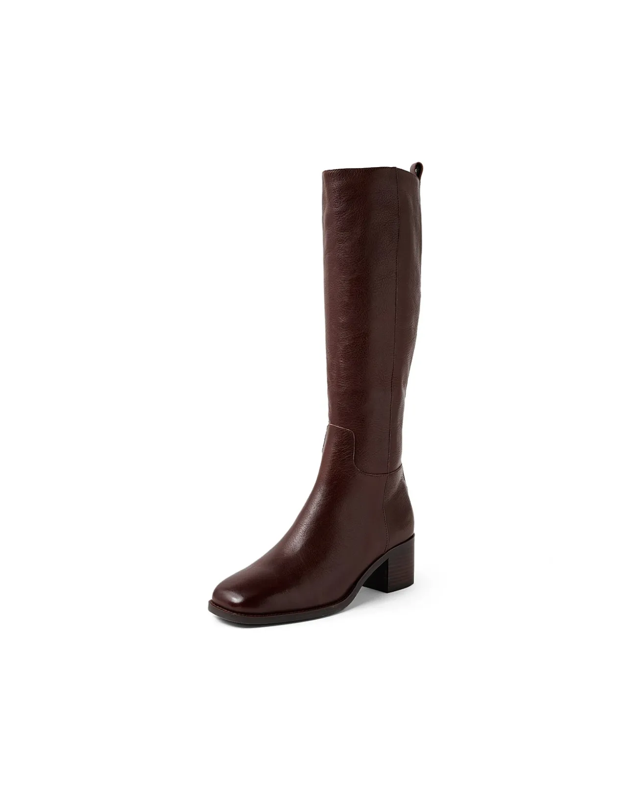 AMIES DF CHOC DK BROWN HEEL LEATHER