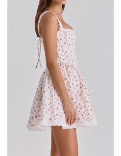 'AMI'ROSE PRINT CORSET MINI DRESS