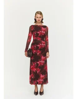 Amyra Mesh Midi Dress