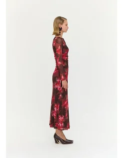 Amyra Mesh Midi Dress