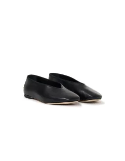ANA FLATS SMOOTH LEATHER - BLACK
