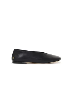 ANA FLATS SMOOTH LEATHER - BLACK