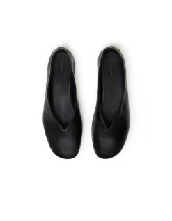 ANA FLATS SMOOTH LEATHER - BLACK