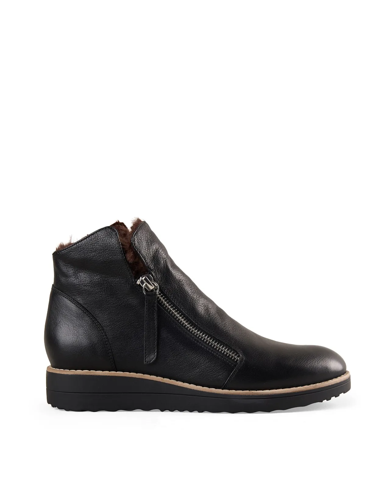 Anais Double Zip Boot - Black