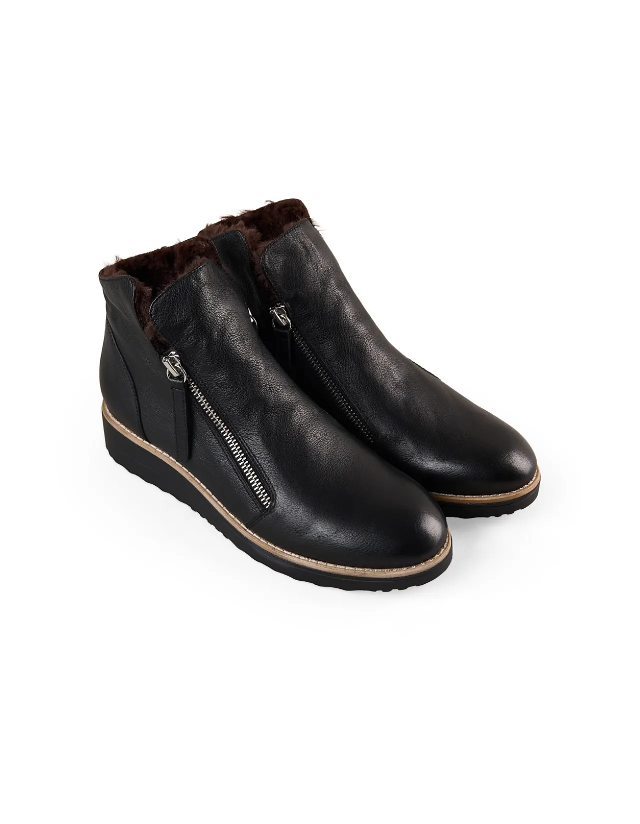 Anais Double Zip Boot - Black