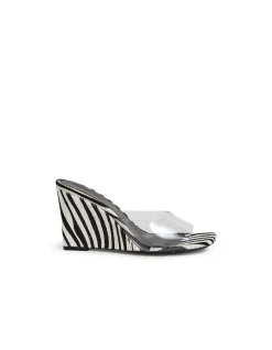 ANARBEL MO CLEAR ZEBRA PONY VINYLITE LEATHER