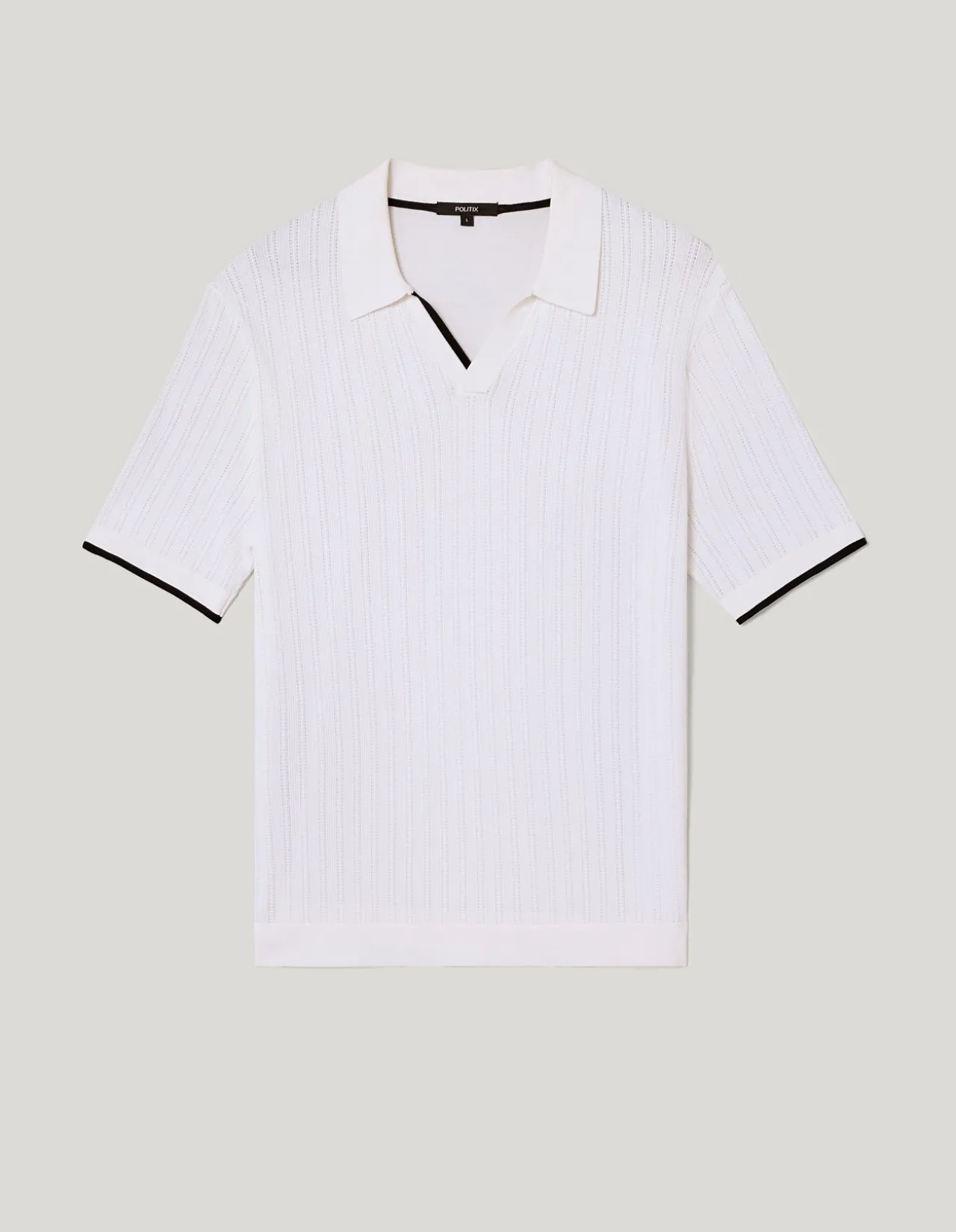 Anderson Stripe Texture Knit Polo