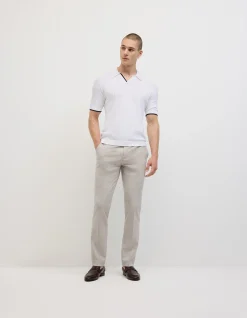 Anderson Stripe Texture Knit Polo