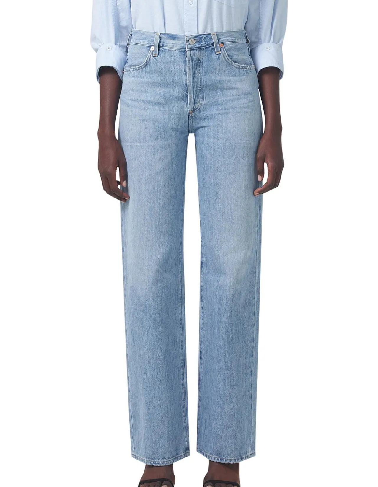 Annina High Rise Wide Leg Denim Jeans