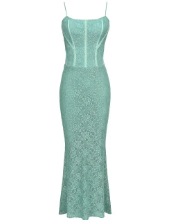 Antonina Lace Corset Maxi Dress
