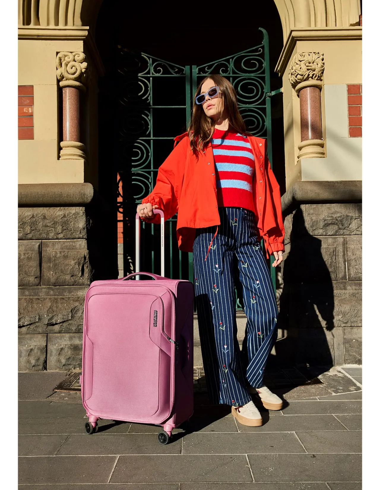 Applite 5 55cm Expandable Small Carry-On Suitcase Lilas Pink