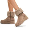 Apres Fur Leather Heel
