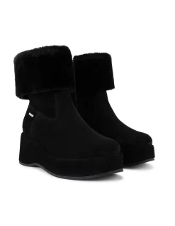 Apres Fur Leather Heel