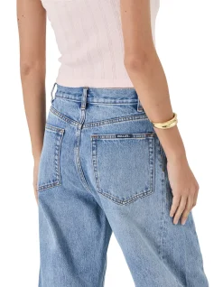 Arc Barrel Relaxed Mid Rise Barrel Leg Jeans
