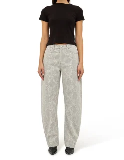 Arc Barrel Python Jacquard Barrel Leg Jeans