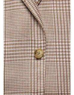 ARCHER BLAZER -WOOL/LINEN BROWN HERITAGE CHECK