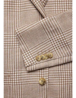 ARCHER BLAZER -WOOL/LINEN BROWN HERITAGE CHECK