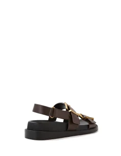 Archie Espresso Leather Footbed Sandal