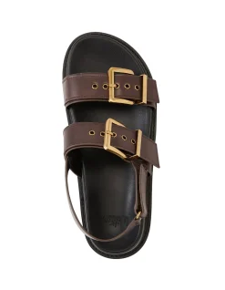 Archie Espresso Leather Footbed Sandal
