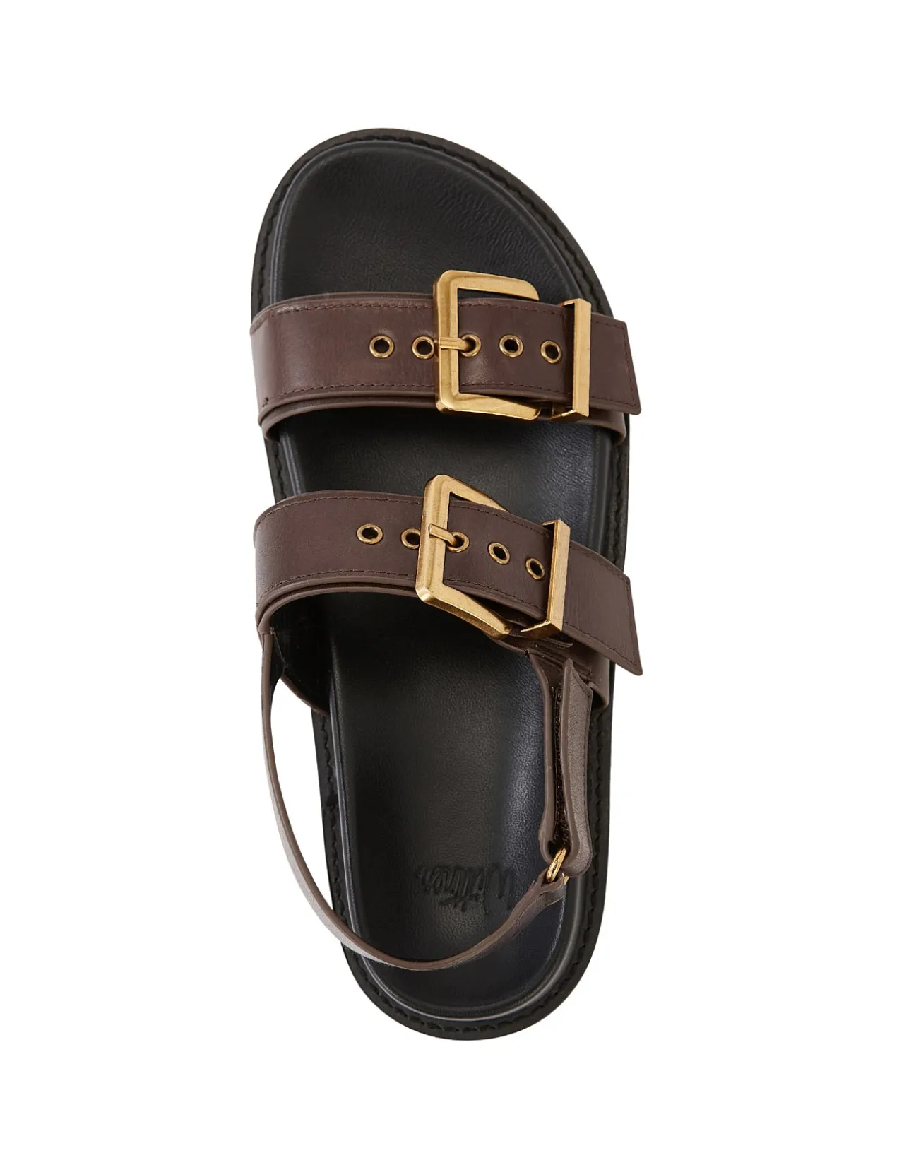Archie Espresso Leather Footbed Sandal