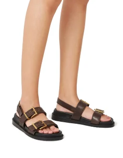 Archie Espresso Leather Footbed Sandal