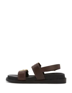 Archie Espresso Leather Footbed Sandal