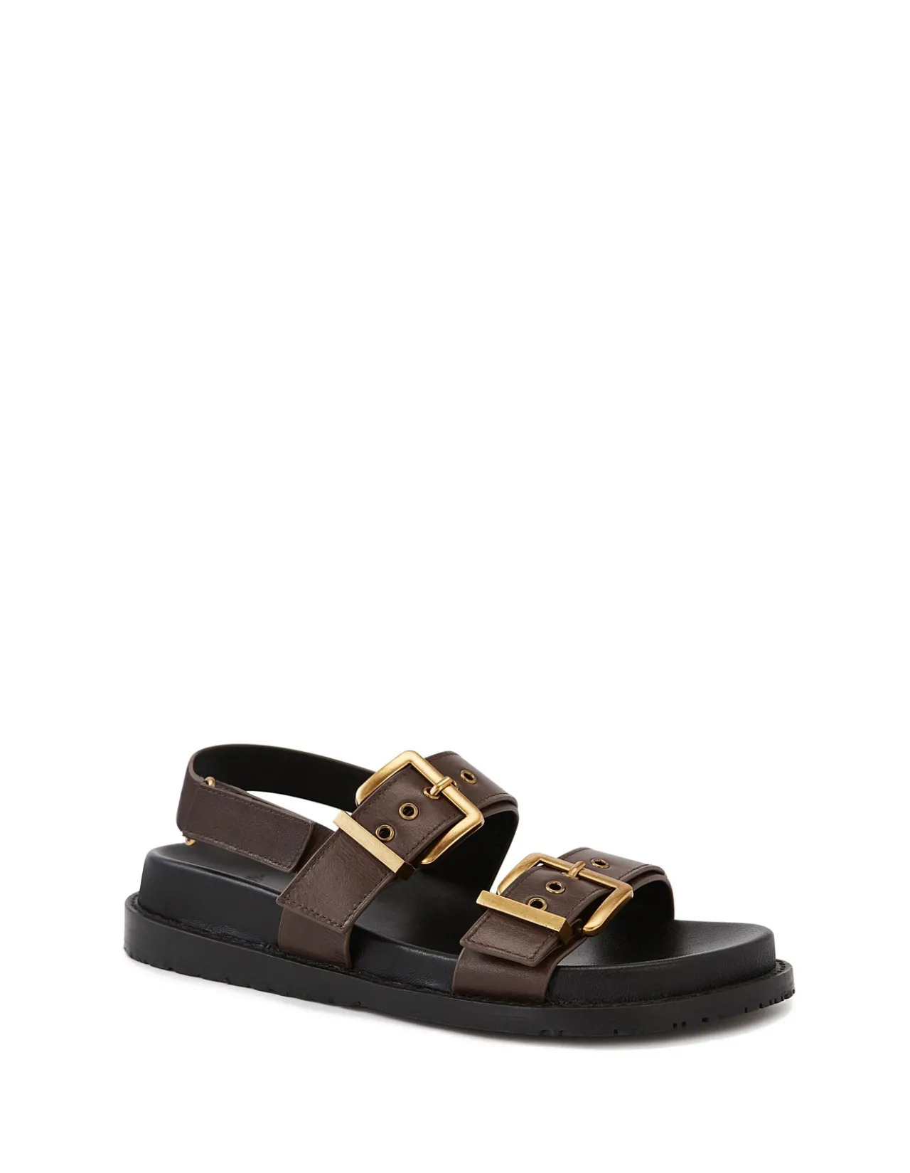 Archie Espresso Leather Footbed Sandal