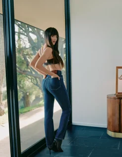 Archive High Rise Slim Indigo Denim Jeans