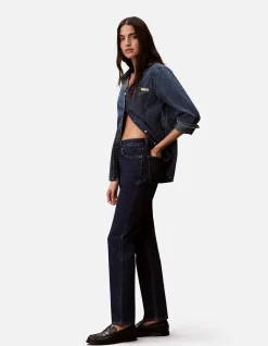 Archive High Rise Slim Indigo Denim Jeans