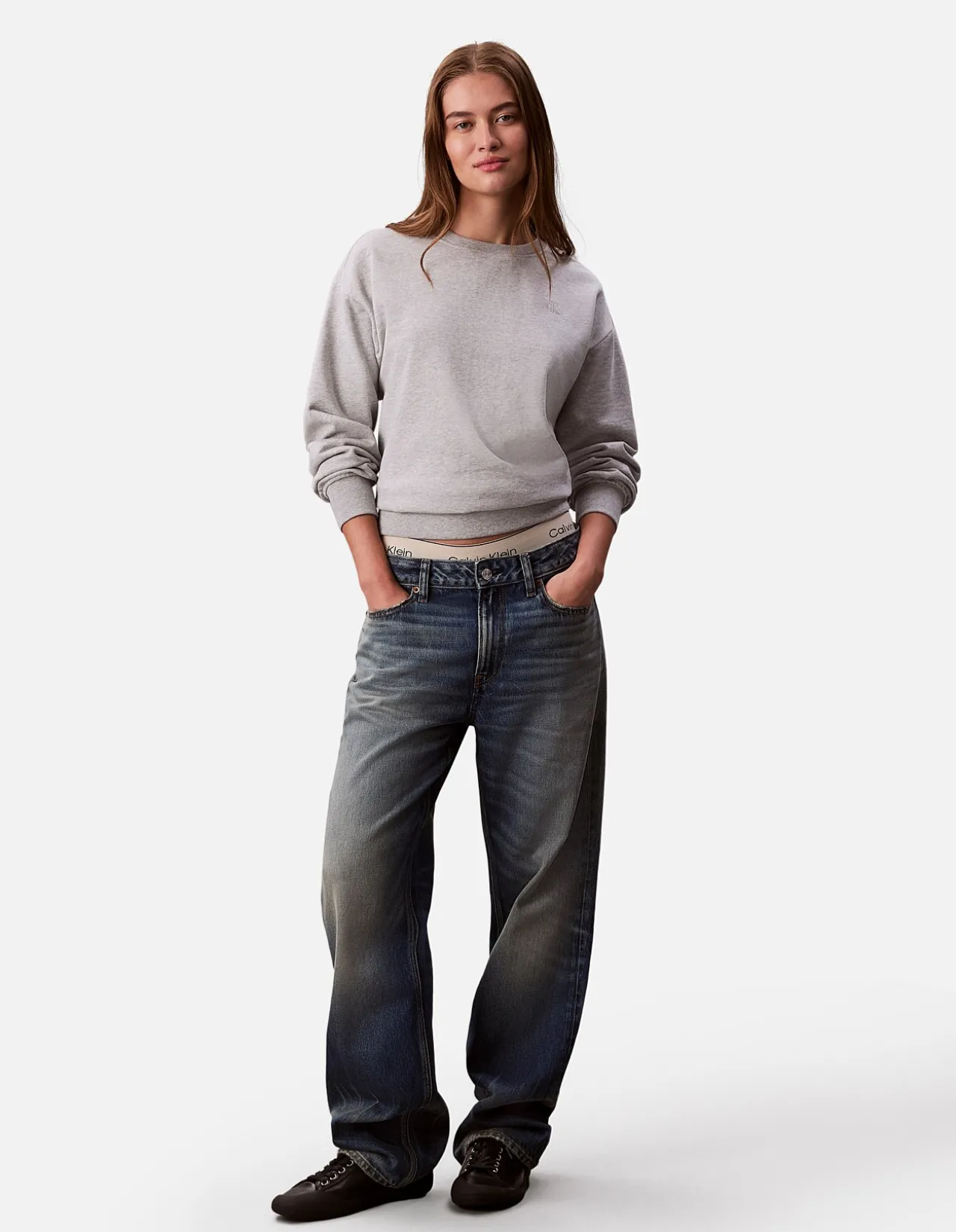 Archive Logo Relaxed French Terry Crew Sweatshirt