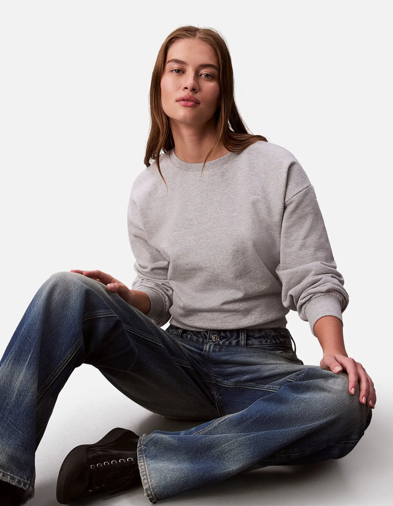 Archive Logo Relaxed French Terry Crew Sweatshirt