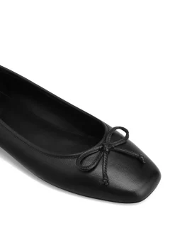 Armenia Black Leather Ballet Flat