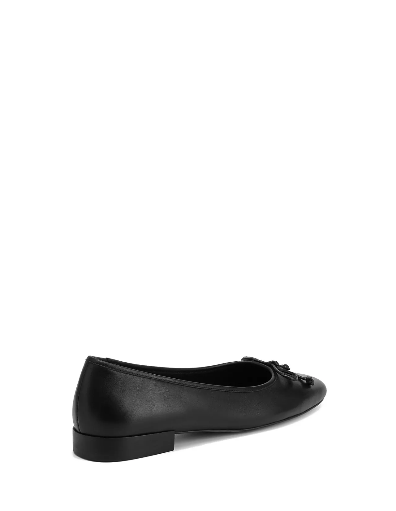 Armenia Black Leather Ballet Flat