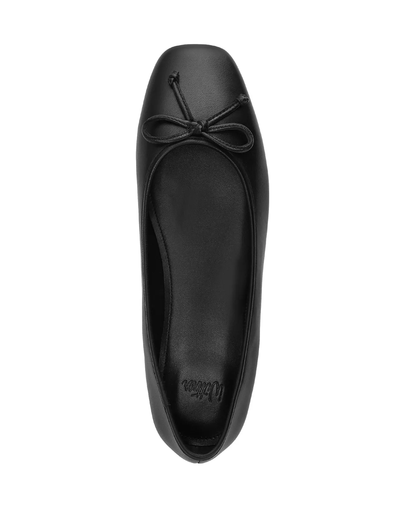 Armenia Black Leather Ballet Flat