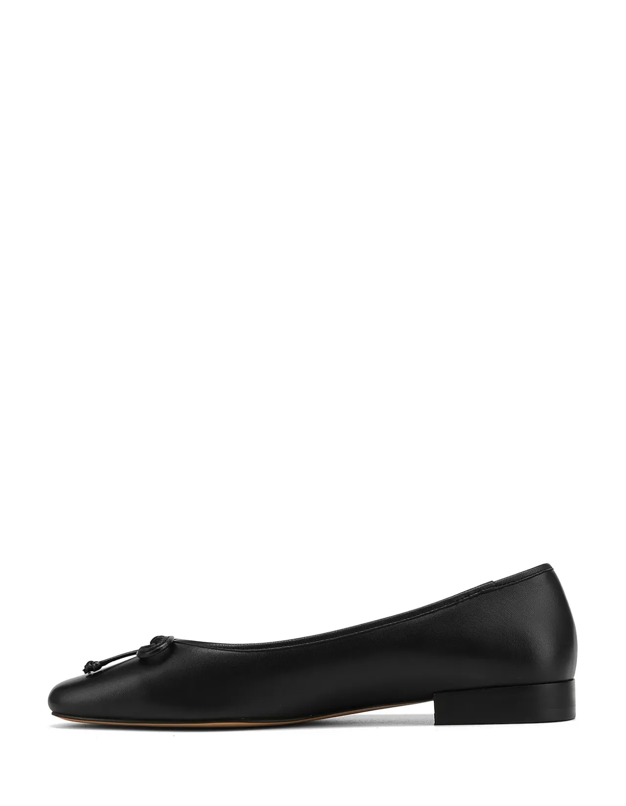 Armenia Black Leather Ballet Flat