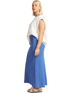 Artemis Cotton Waffle Knit Maxi Skirt