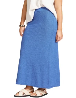 Artemis Cotton Waffle Knit Maxi Skirt