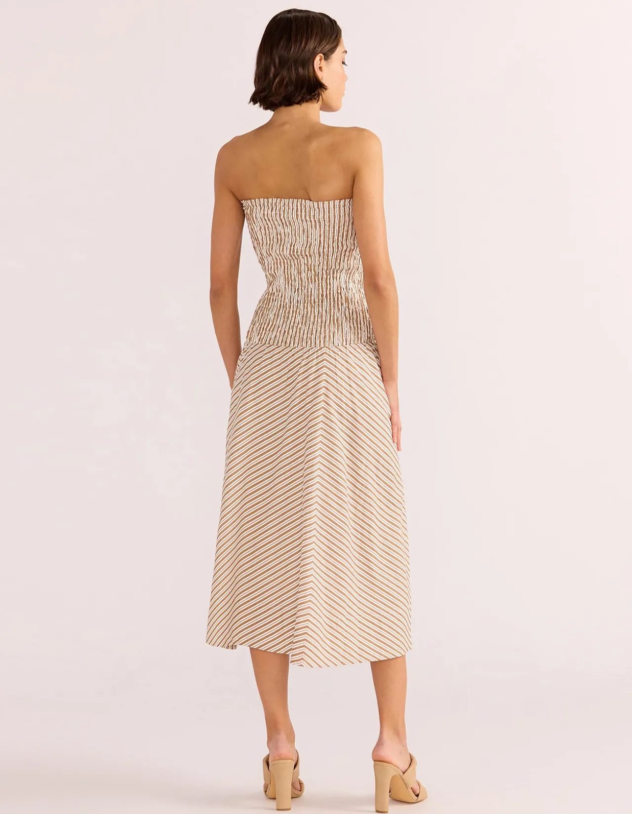 ARTEMIS SHIRRED MIDI DRESS