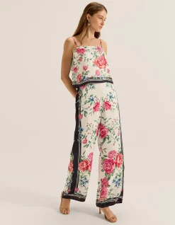 ARTISAN SCARF SATIN PANTS