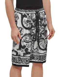 Artistic Baroque Print Shorts