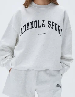 AS Oversized Fleece Back Logo Crew Sweatshirt