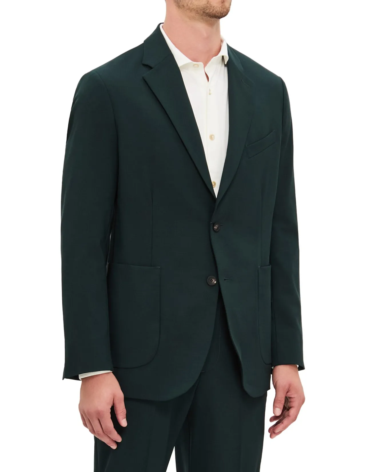 ASTON TWO BUTTON TECHNICAL WOOL JACKET