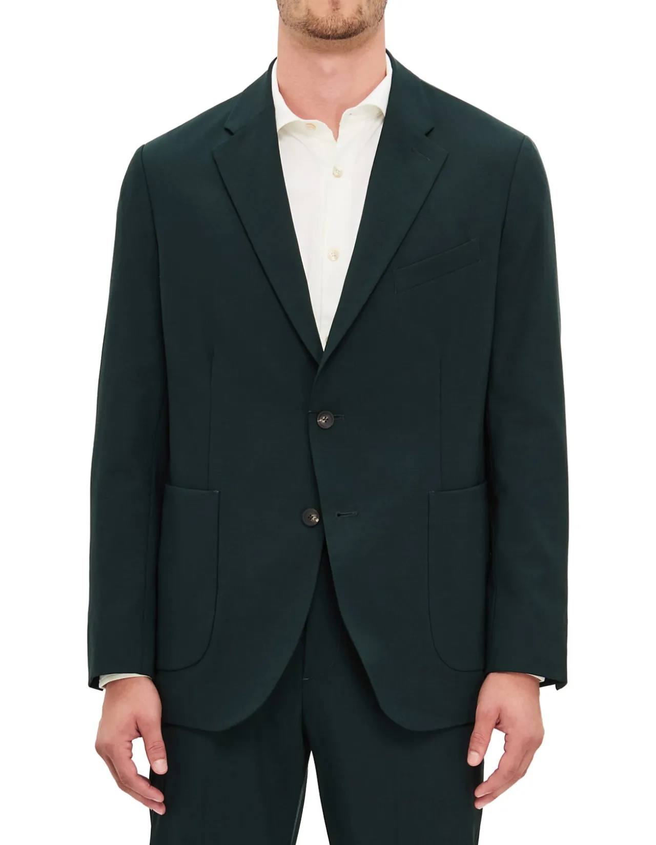ASTON TWO BUTTON TECHNICAL WOOL JACKET
